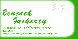 benedek faskerty business card